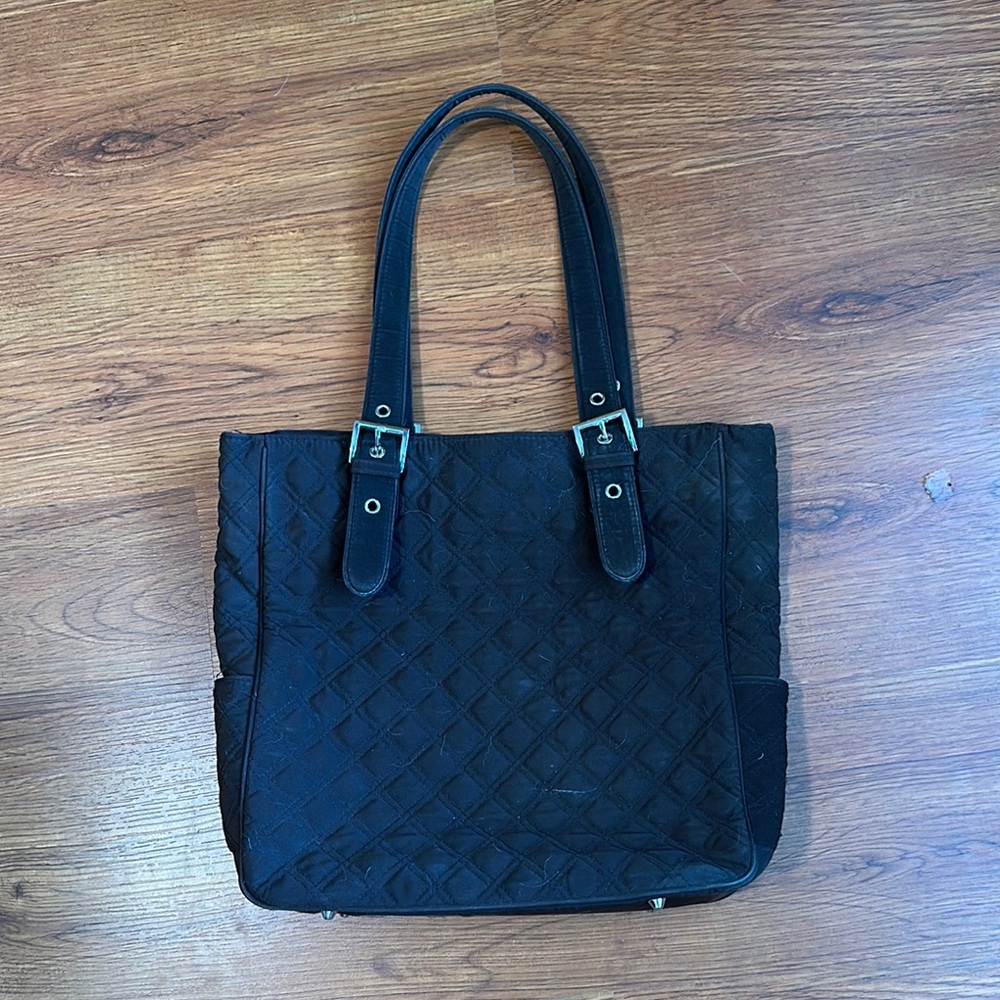 Vera Bradley brown Tote with Silver Hardware - Picture 1 of 3